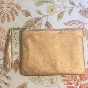 Rose gold clutch purse